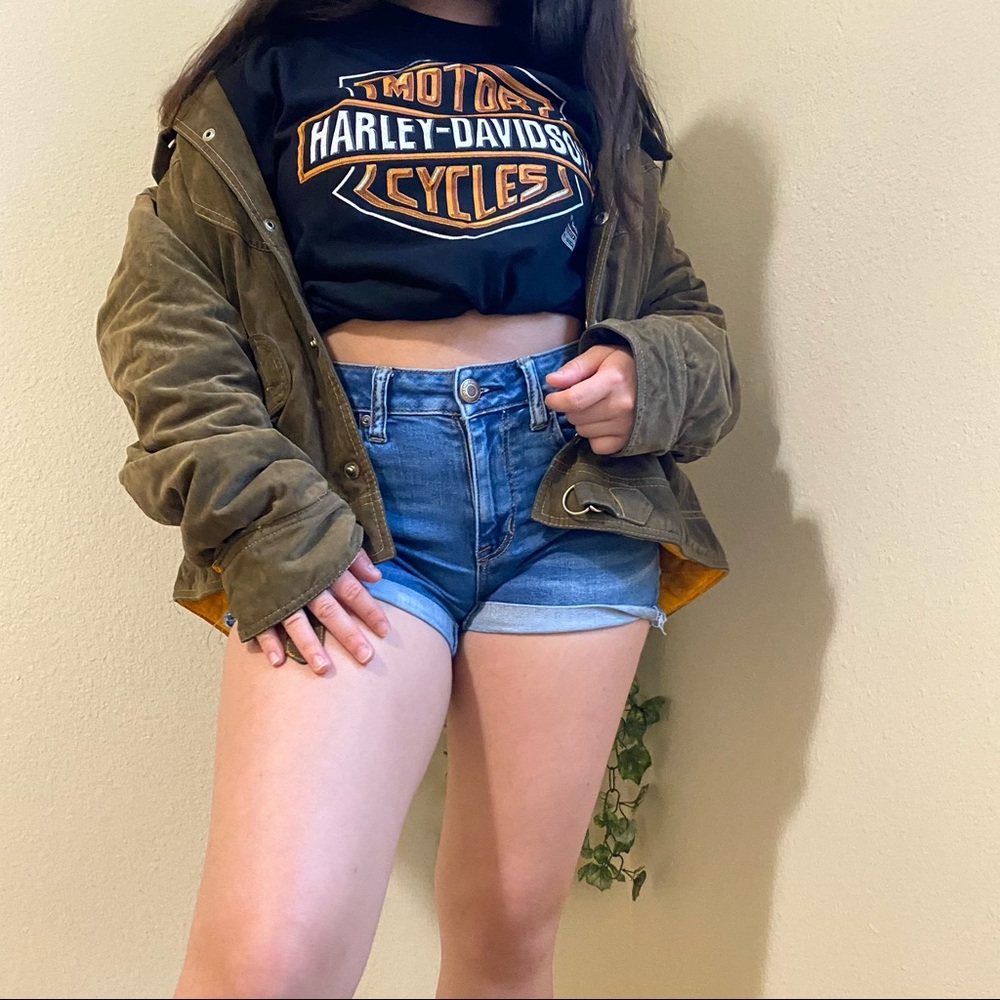VINTAGE RUSTIC ARMY GREEN JACKET - Picture 2 of 4